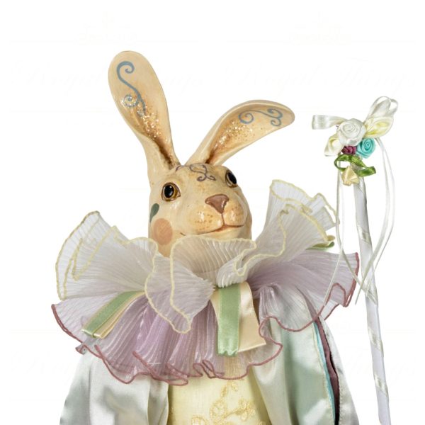 Katherine S Collection Wayne Kleski Heritage Collectible Dolls Sweet Jester Ice Bunny Doll Blue Creme White Kc 06 5364 Detail