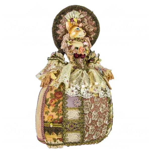 Katherine S Collection Wayne Kleski Heritage Collectible Dolls Sylvia Stitcher Cat Pincushion Doll Green Pink Cream Kc 11 31783