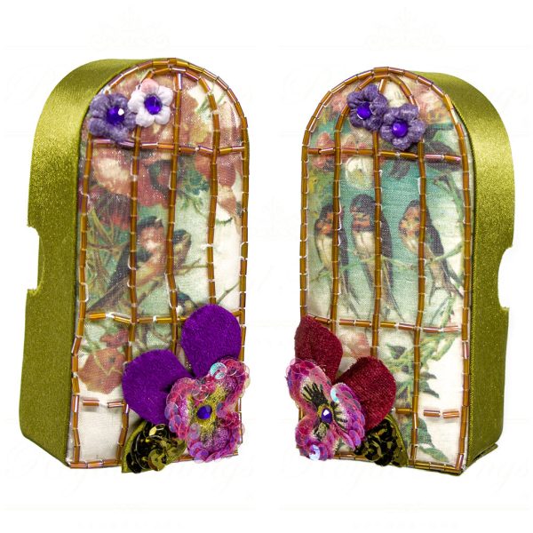 Katherine S Collection Wayne Kleski Heritage Collectible Tabletop Bird In Cage Candy Box Green Mulitcolor Kc 18 80717