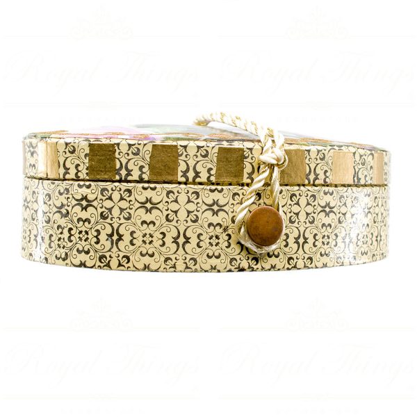 Katherine S Collection Wayne Kleski Heritage Collectible Tabletop Shabby Chic Strap Candy Box Cream Black Multi Kc 05 11166