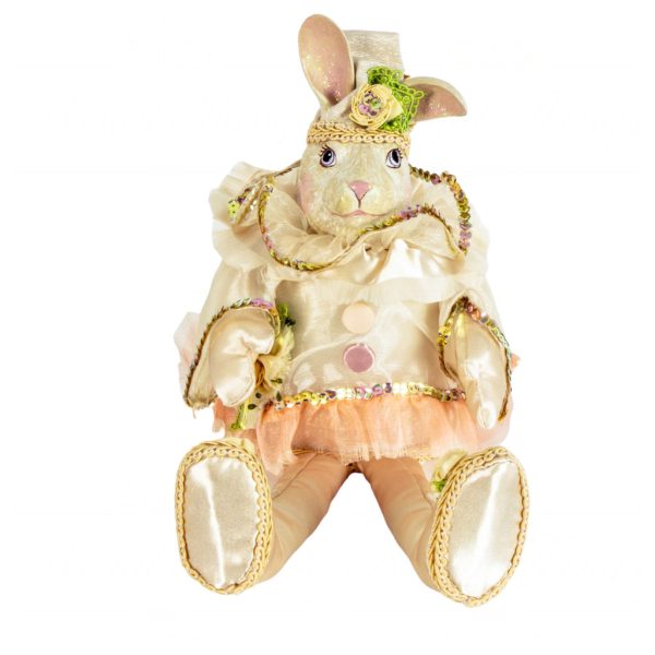 Katherine S Collection Wayne Kleski Heritage Collectible Tabletop Sitting Easter Parade Bunny Box Cream Pink Kc 99 28004