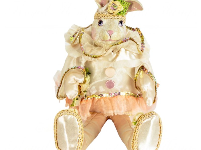 Katherine S Collection Wayne Kleski Heritage Collectible Tabletop Sitting Easter Parade Bunny Box Cream Pink Kc 99 28004