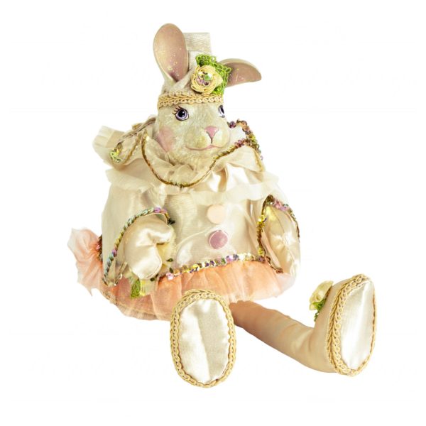 Katherine S Collection Wayne Kleski Heritage Collectible Tabletop Sitting Easter Parade Bunny Box Cream Pink Kc 99 28004 Side 2