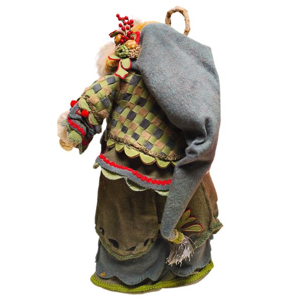 Kc 18 81915 Katherine S Collection Christmas Collectible Dolls Father Spruce Santa Doll Brown Grey Green Red A