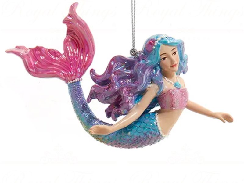 Kurt S Adler Christmas Ornament Fantasia Mermaid Pink Blue Ksa E0985 B
