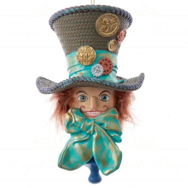 Kurt S Adler Christmas Ornament Holly Wood Hats Hatter Green Blue Ksa Hat0002