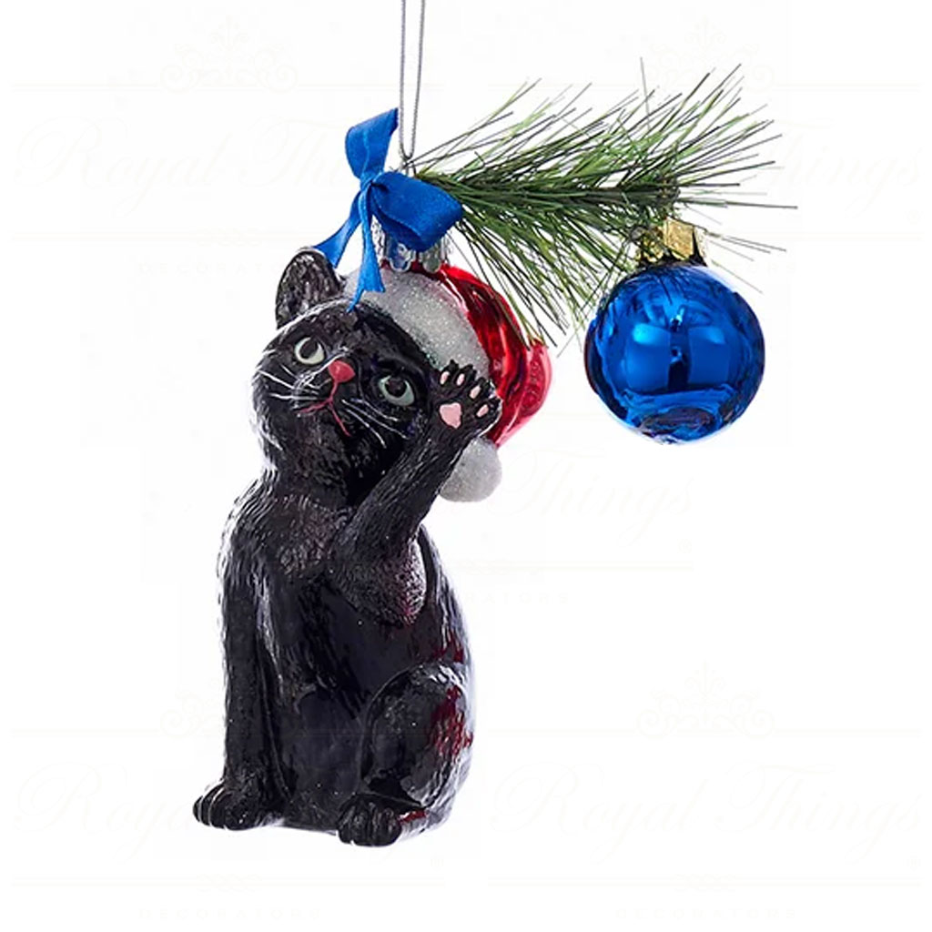 kurt s adler noble gems christmas ornaments glass christmas cat green white red black grey brown nb1141 black Kurt S Adler Noble Gems Christmas Ornaments Glass Christmas Cat Green White Red Black Grey Brown Nb1141 Black
