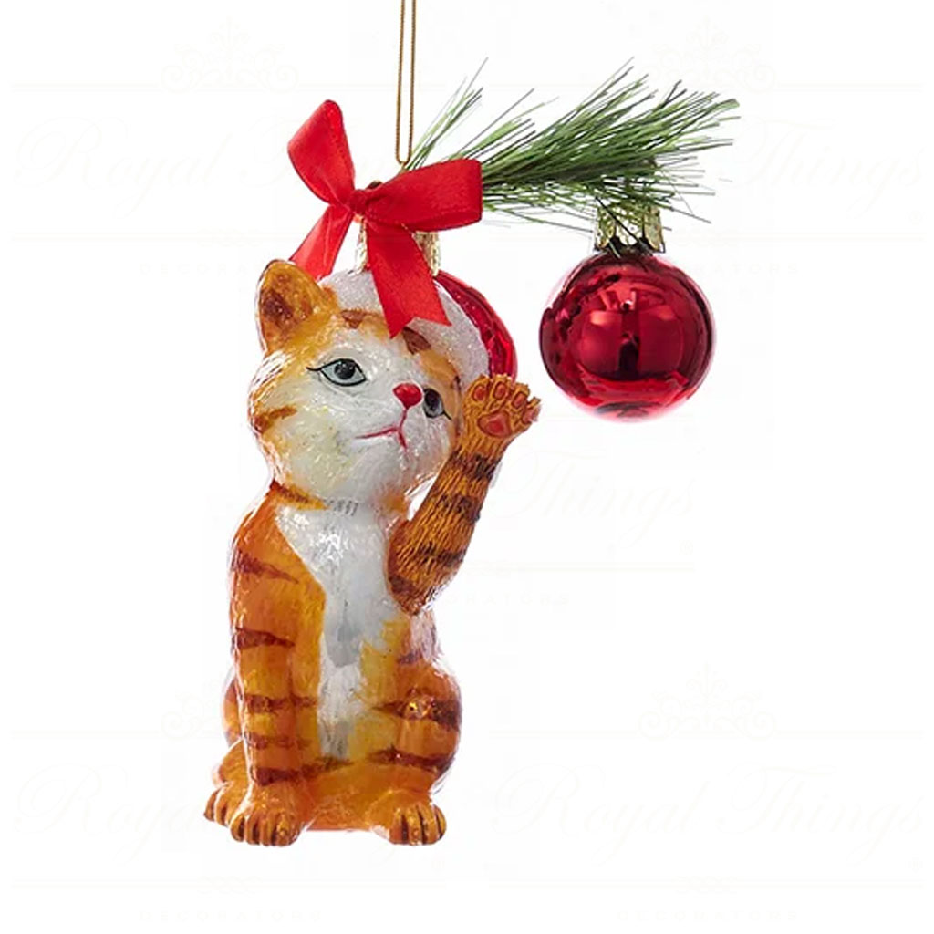 kurt s adler noble gems christmas ornaments glass christmas cat green white red black grey brown nb1141 brown Kurt S Adler Noble Gems Christmas Ornaments Glass Christmas Cat Green White Red Black Grey Brown Nb1141 Brown
