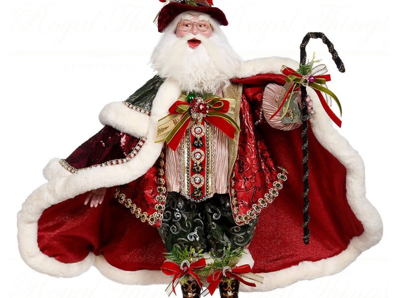Mark Roberts Christmas Collectable Doll Large Christmas In The City Santa Red Black White Gold Mr 51 23856