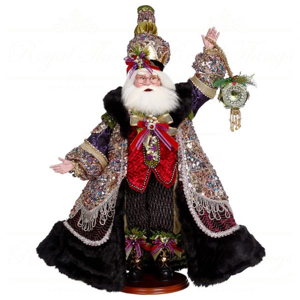 Mark Roberts Christmas Collectable Doll Large Diamond And Jewels Santa Red Black Purple Champagne Mr51 23864
