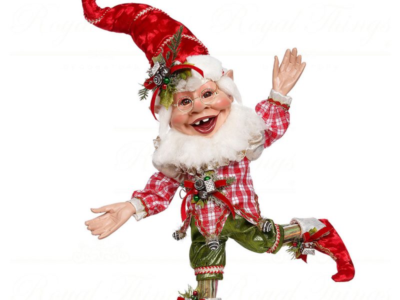 Mark Roberts Christmas Collectable Doll Medium Chocolatier Elf Red Green White Mr 51 23672