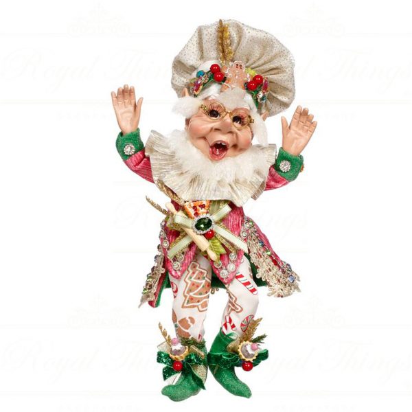 Mark Roberts Christmas Collectable Doll Small Pastry Maker Elf Red Green White Gold Mr 51 37566