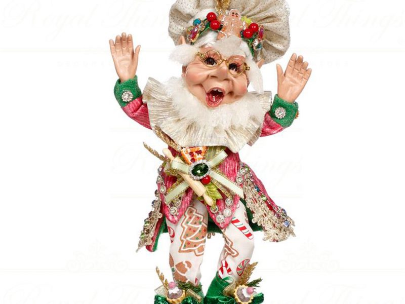 Mark Roberts Christmas Collectable Doll Small Pastry Maker Elf Red Green White Gold Mr 51 37566