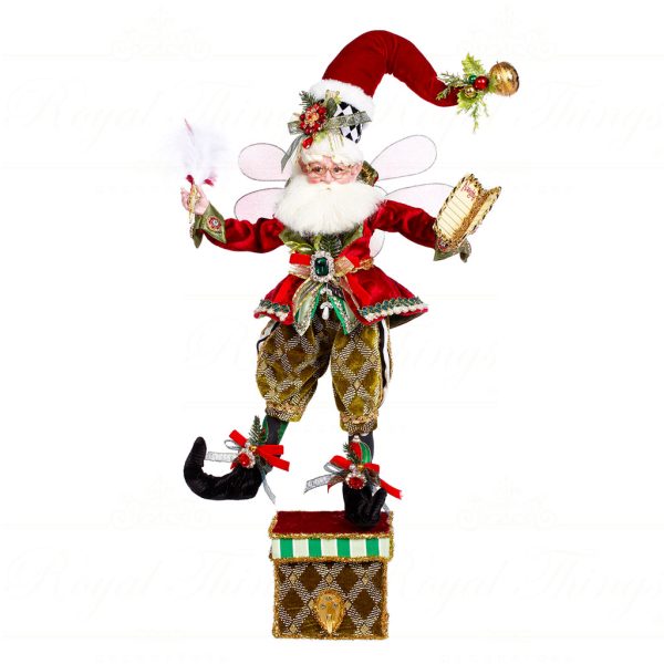Mark Roberts Christmas Collectible Doll Checking His List Santa Fairy Stocking Holder Red Green Black White Gold Mr 51 44788