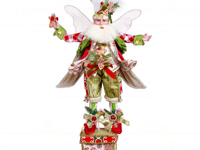 Mark Roberts Christmas Collectible Doll Cookie For Santa Fairy Stocking Holder Red Green White Gold Mr 51 44792