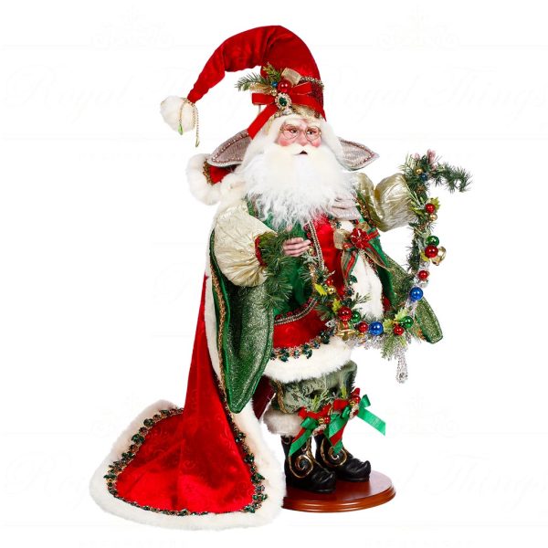 Mark Roberts Christmas Collectible Doll Jewels And Gem Santa Red Green Cream Gold Mr 51 44948