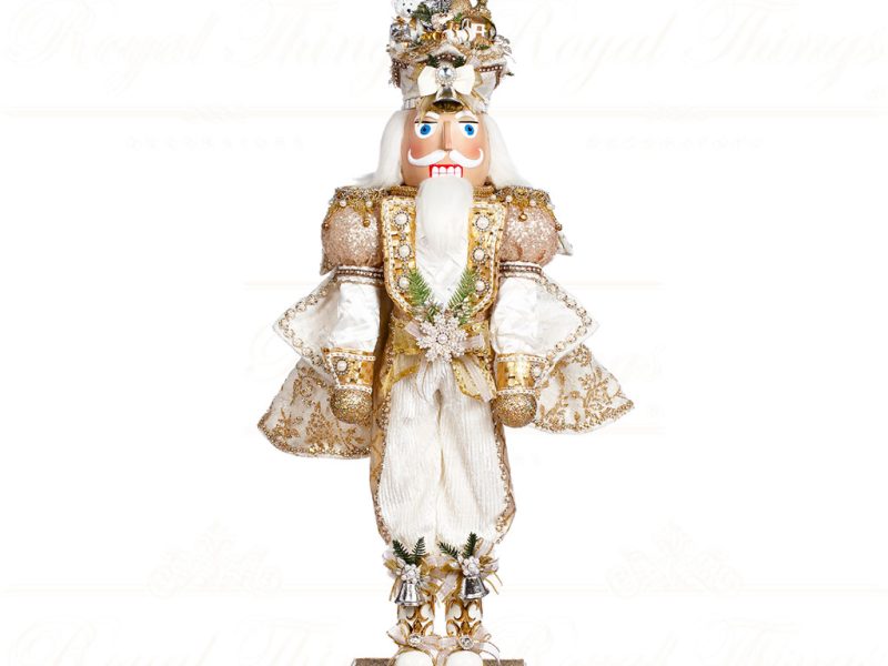 Mark Roberts Christmas Collectible Doll Med Merry Christmas Nutcracker Tabletop Gold White Mr 51 45414 1