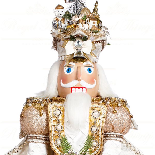 Mark Roberts Christmas Collectible Doll Med Merry Christmas Nutcracker Tabletop Gold White Mr 51 45414 2