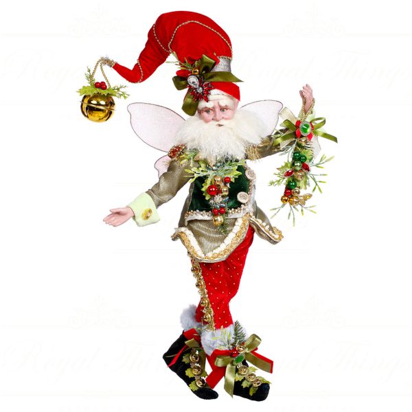 Mark Roberts Christmas Collectible Doll Medium Jingle Bells Santa Fairy Green Red White Gold Mr 51 45134