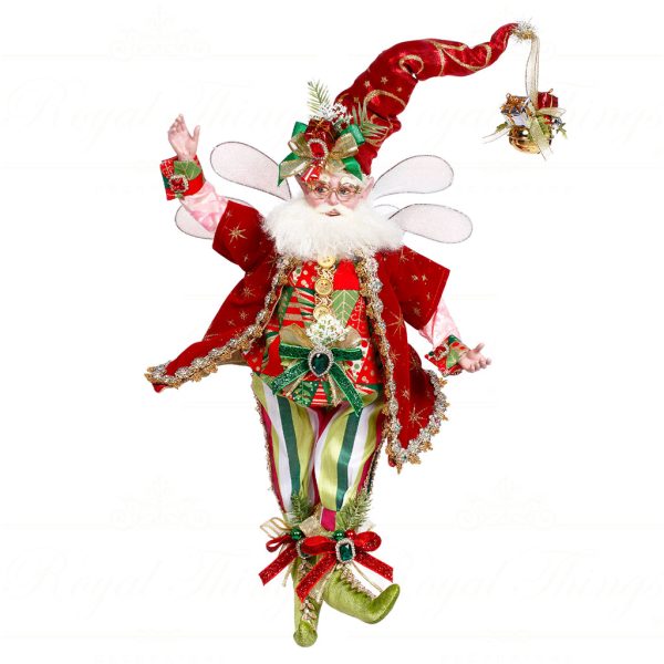 Mark Roberts Christmas Collectible Doll Medium Tis The Season Santa Fairy Red Green Pink White Gold Mr 51 45200