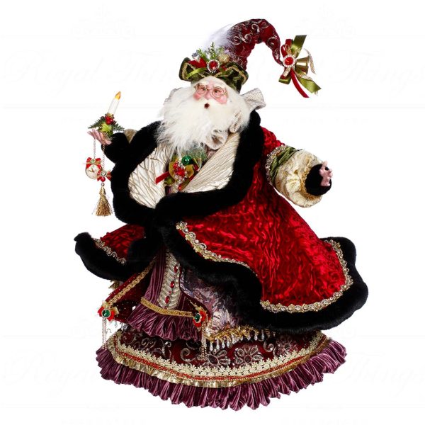 Mark Roberts Christmas Collectible Doll Night By Xmas Santa Burgundy Purple Black Cream Green Gold Mr 51 44952