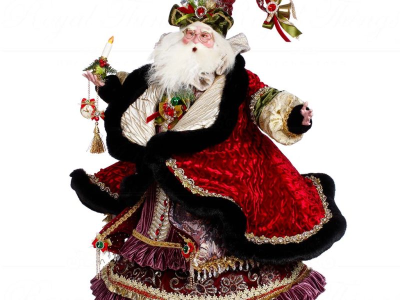 Mark Roberts Christmas Collectible Doll Night By Xmas Santa Burgundy Purple Black Cream Green Gold Mr 51 44952