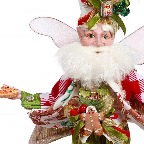 Mark Roberts Christmas Collectible Doll Small Cookie For Santa Fairy Red Green White Gold Mr 51 45090 Closeup