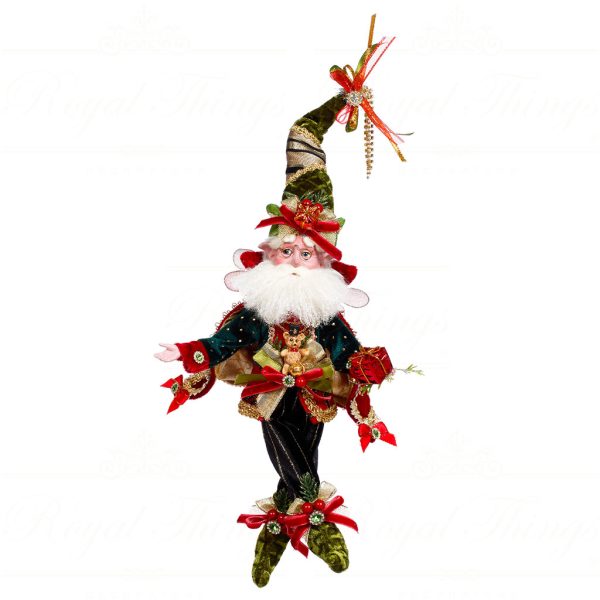 Mark Roberts Christmas Collectible Doll Small Stocking Santa Fairy Green Red Gold Mr 51 45180