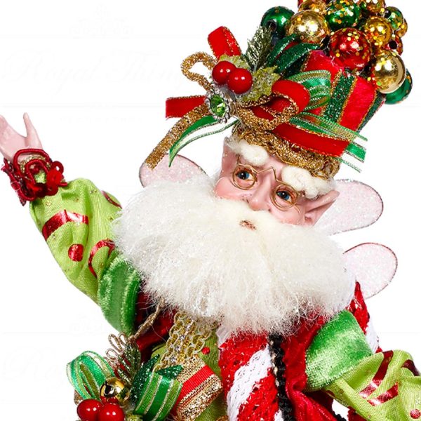 Mark Roberts Christmas Collectible Doll Small Whoville Santa Fairy Green Red White Gold Mr 51 45216 Closeup