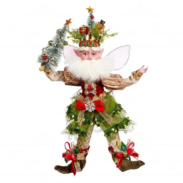 Mark Roberts Christmas Collectible Doll Small Xmas Tree Santa Fairy Green Red Gold Mr 51 45079