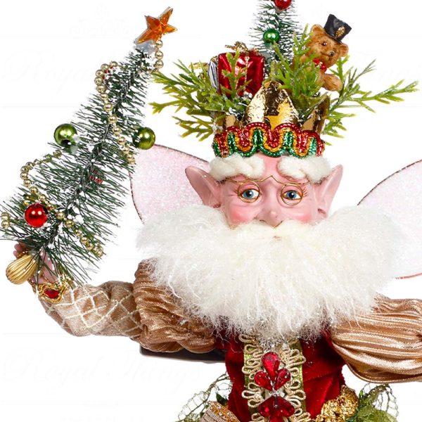 Mark Roberts Christmas Collectible Doll Small Xmas Tree Santa Fairy Green Red Gold Mr 51 45079 Closeup