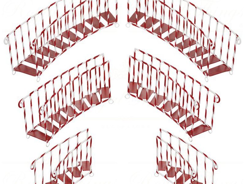 Mark Roberts Displays Stands Grand Staircase Holiday Collectible Red White Mr 88 94706 Rw