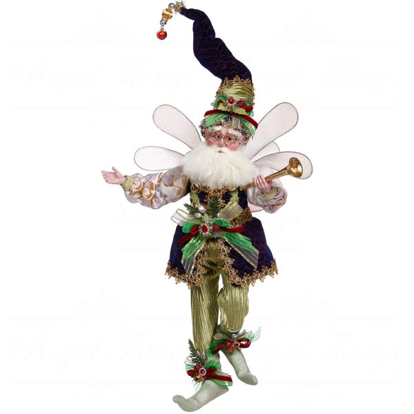 Mark Roberts Green Purple Heralding Santa Fairy Doll Medium 51 16472