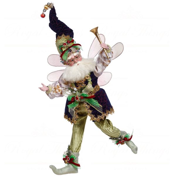 Mark Roberts Green Purple Heralding Santa Fairy Doll Medium 51 16472 Pose1