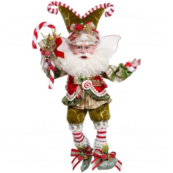 Mark Roberts Green Red White Candy Cane Dreams Santa Fairy Doll Small 51 16392