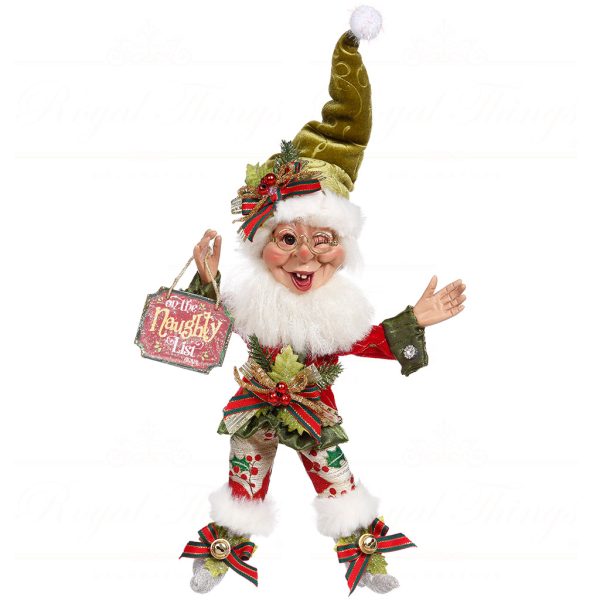 Mark Roberts Green Red White The Naughty Elf Doll Small 51 16202