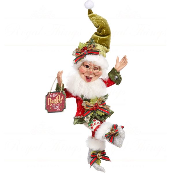 Mark Roberts Green Red White The Naughty Elf Doll Small 51 16202 Pose1