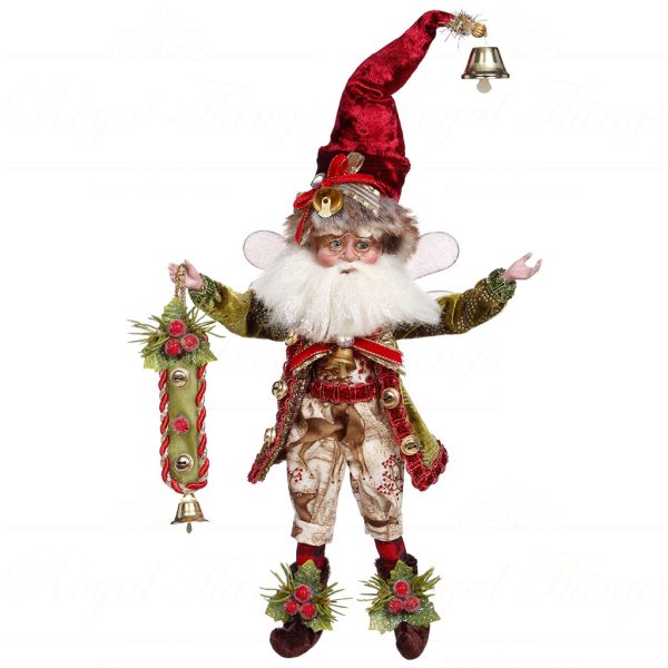 Mark Roberts Red Green Gold Cream Sleigh Bells Ring Santa Fairy 51 16506 Pose1