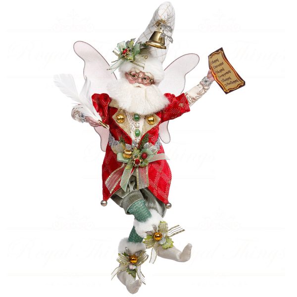 Mark Roberts Red Green White Christmas List Santa Fairy Doll Medium 51 16406
