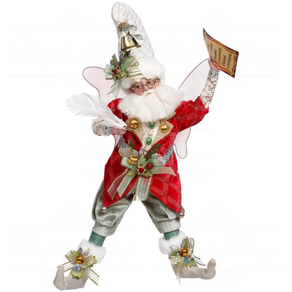 Mark Roberts Red Green White Christmas List Santa Fairy Doll Medium 51 16406 Pose1
