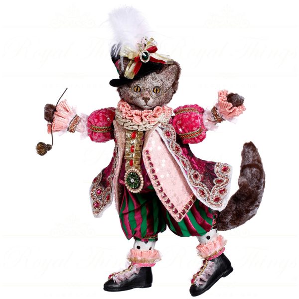 Mark Roberts Spring Collectable Dolls 3 Musketeer Cat Styler Pink Green Grey Mr 51 44668