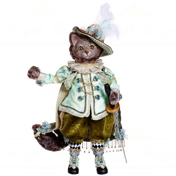 Mark Roberts Spring Collectable Dolls 3 Musketeer Cat Swordman Blue Green Grey Mr 51 44672