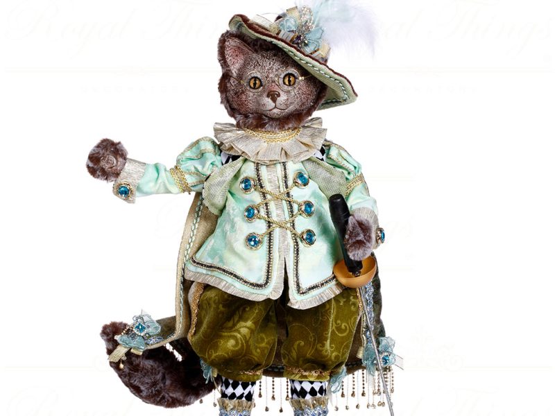 Mark Roberts Spring Collectable Dolls 3 Musketeer Cat Swordman Blue Green Grey Mr 51 44672