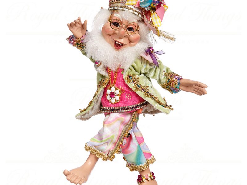 Mark Roberts Spring Collectable Dolls Small Groovy Elf Pink Green Gold Mr 51 37128