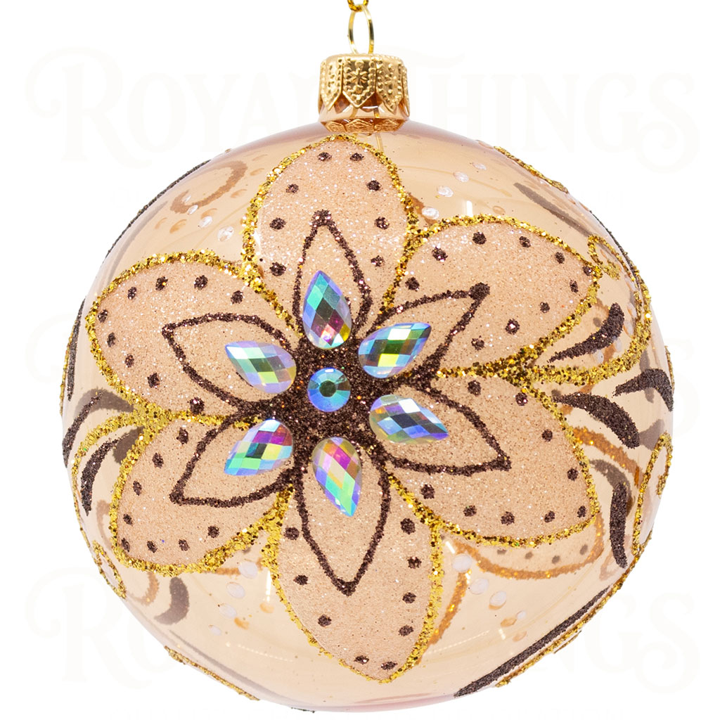 pga b6104 royal things polish glass art christmas bauble ball bright bree transparent gold brown 1 Pga B6104 Royal Things Polish Glass Art Christmas Bauble Ball Bright Bree Transparent Gold Brown 1