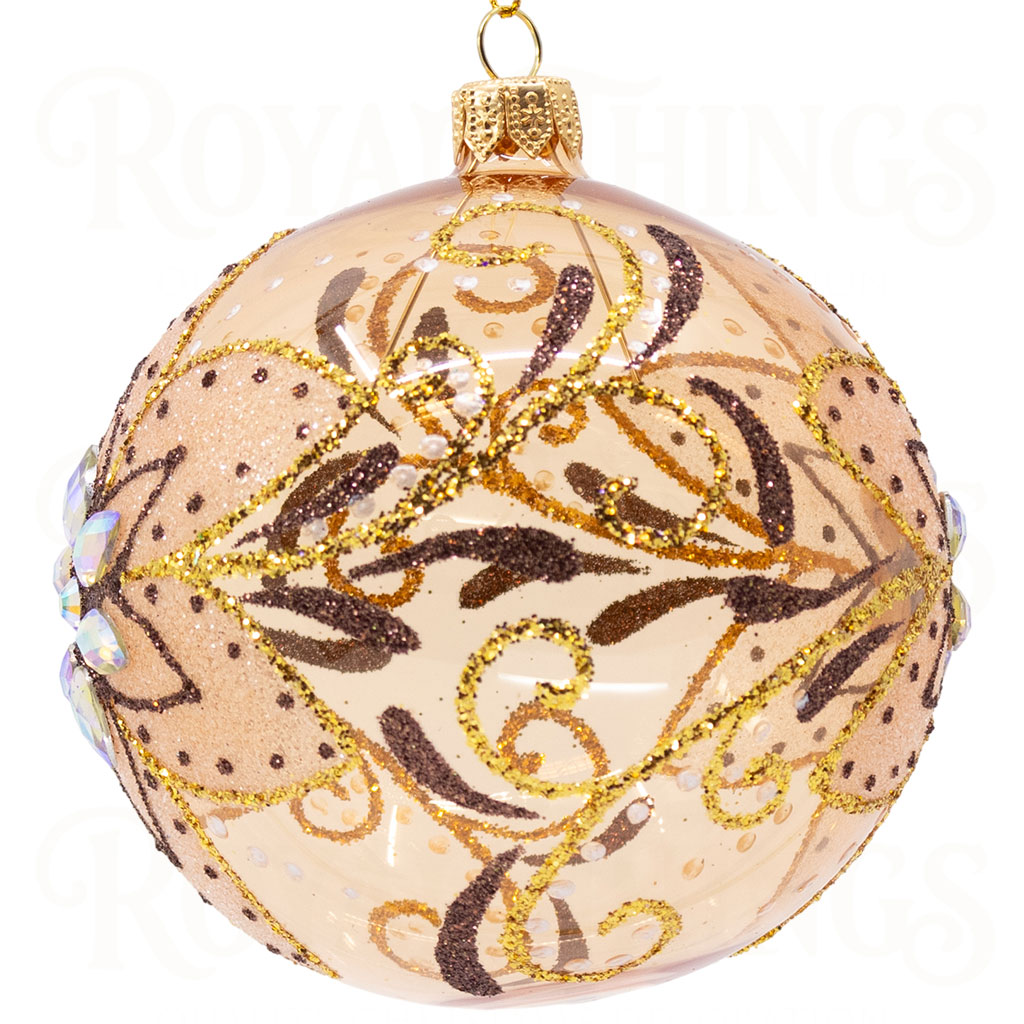 pga b6104 royal things polish glass art christmas bauble ball bright bree transparent gold brown 2 Pga B6104 Royal Things Polish Glass Art Christmas Bauble Ball Bright Bree Transparent Gold Brown 2
