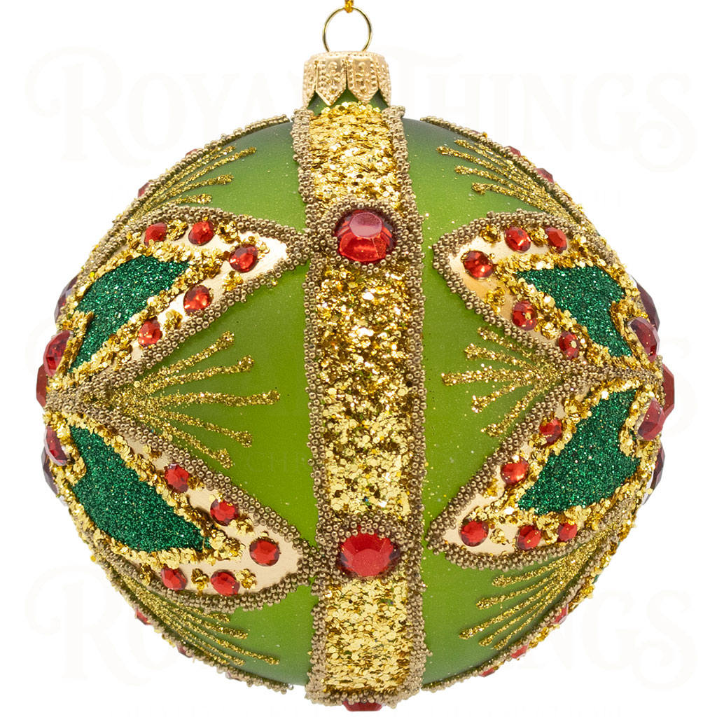 pga b6108 royal things polish glass art christmas bauble ball marvelous miranda green gold red 1 Pga B6108 Royal Things Polish Glass Art Christmas Bauble Ball Marvelous Miranda Green Gold Red 1
