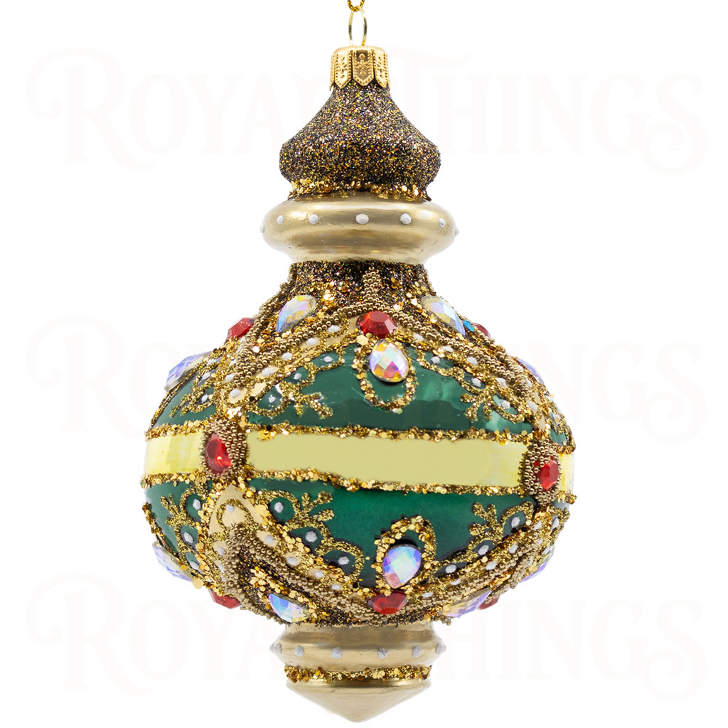 pga b6133 royal things polish glass art christmas bauble ball celestial catherine finial green gold 2 Pga B6133 Royal Things Polish Glass Art Christmas Bauble Ball Celestial Catherine Finial Green Gold 2
