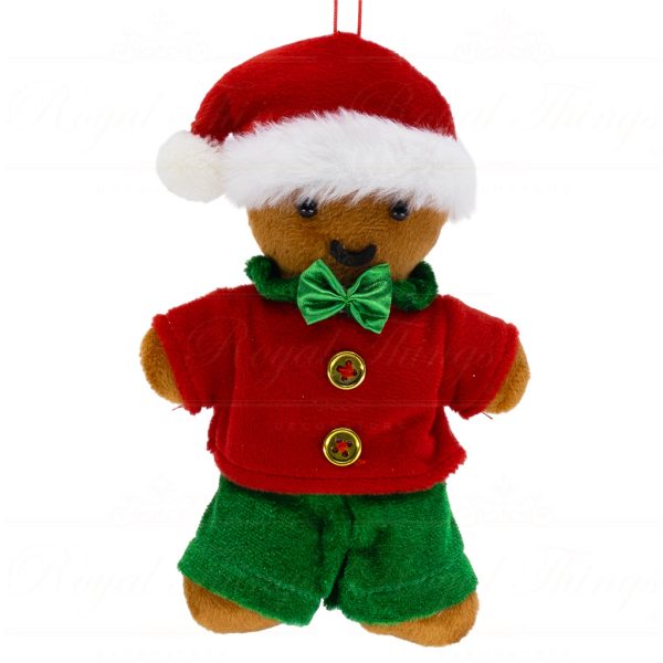Tr 21005 Goodwill Christmas Ornaments Fabric Xmas Gingerbread Man Red Green