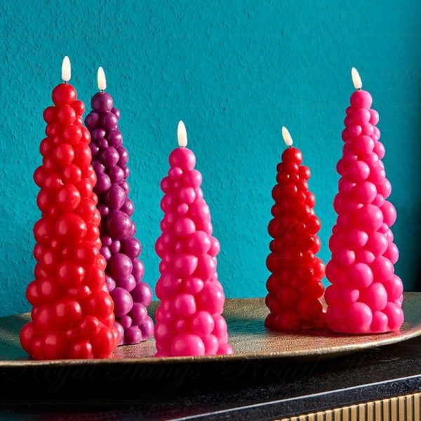 Werner Voss Led Candles Wax Bubble Christmas Ball Tree Candle Red Wv 54150 Lifestyle